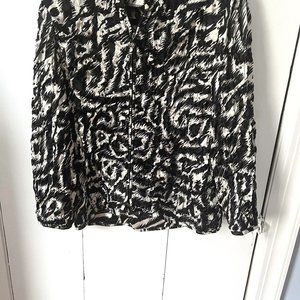 MSK Black & White Sequined Jacket, size S